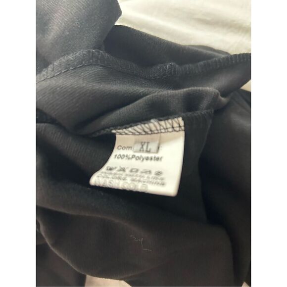 NEW Black Jumpsuit Sheer Chest Detail Short sleeve XL - Picture 4 of 4